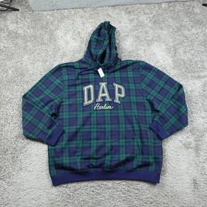 Dapper Dan Hoodie Mens XXL GAP DAP Harlem Green Plaid Blackwatch Tartan Limited - Picture 1 of 11