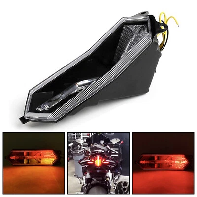 Feu arrière clignotants intégrés pour Yamaha YZF R6 R1 R1S R7 R9 2015-2025 Clear - Image 1 of 4
