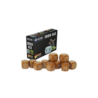 Brown Pack Of 12 Bolt Action Orders Dice - Image 1 of 2