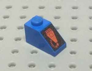 Lego Pendiente 45° 2x1 + Impresión: Micrófono Naranja en Negro [3040pb001] Azul x1 - Imagen 1 de 3