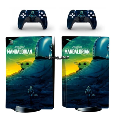 Skin Sticker fur PS5 Disc Version Vinyl Cover Decal Star Wars The Mandalorian #7 - Bild 1 von 3