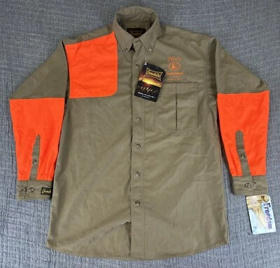 Gamehide Shooter Khaki Orange Long Sleeve Button Shirt Men's S Titos Embroidered - Image 1 of 4