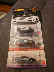 HOT WHEELS GUMBALL 3000 LOT OF 3 SUBARU, PAGANI AND KOENIGSEGG MOC SEALED VHTF - Picture 1 of 8