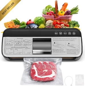 Professional Food Vacuum Sealer 85KPA 300Mm Seal Dry Wet Sous Vide 15 Bags - Picture 1 of 12