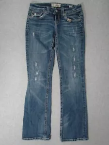 TJ15416 **MEK DENIM** JEANS MUJER CORTE BOTA LAGOS talla 26x32 ¡DESGASTADOS! - Imagen 1 de 5