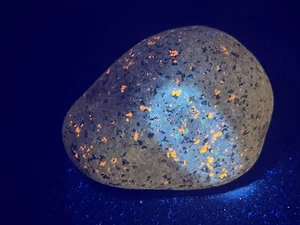 Large 4 lb., 6.1 oz. Yooperlite Fluorescent Orange Sodalite Display Michigan - Picture 1 of 6