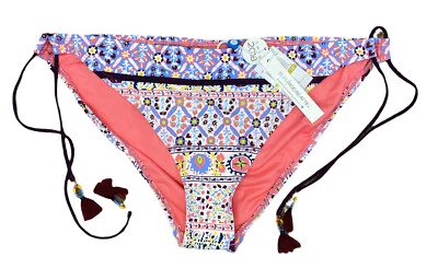 Bleu Rod Beattie Womens 14 Geo Floral Side Tie Tassel Hipster Bikini Bottoms NWT - Image 1 of 4
