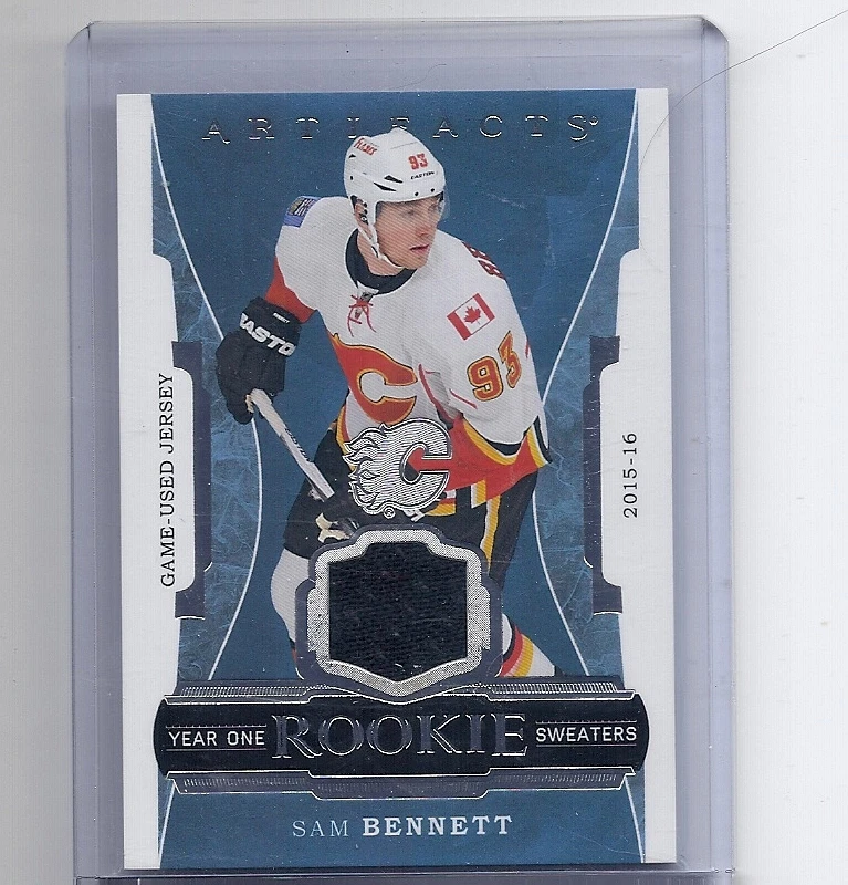 16-17 2016-17 ARTIFACTS SAM BENNETT YEAR ONE ROOKIE JERSEY CALGARY FLAMES - Image 1 of 1