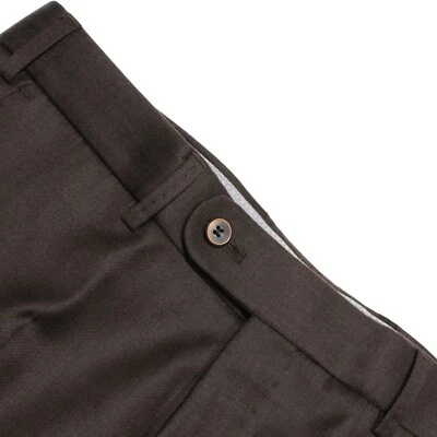 Pantalones de vestir Hiltl nuevos sin etiquetas Vitale Barberis Canonico de lana talla 32 EE. UU. DiBiella marrón Foto 1 de 4