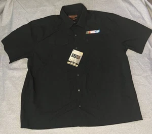 NUEVO CON ETIQUETAS 5.11 Camisa Táctica Para Hombres 2XL Freedom Flex Tejida Negra Abotonada Logo Nascar - Imagen 1 de 5