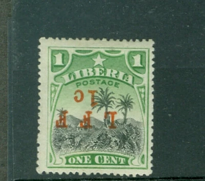 Liberia 1916, 1c LFF on 1c coffee plantation, INVERTED overprint #M3 - Image 1 of 2