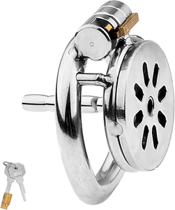 Mini Ultra Short Chastity Belt for Men Small Chastity Cage Male Cage Flat Ventil - Picture 1 of 12