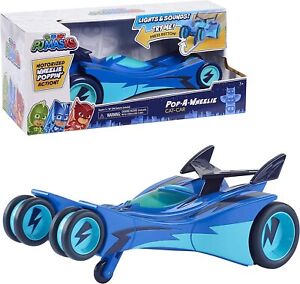 Just Play PJ Masks Pop-A-Wheelie Cat-Car Vehicle with Lights and Sounds