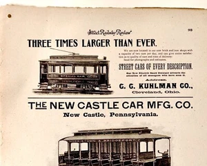 Antike 1902 New Castle Streetcar Manufacturing Co Werbung - Bild 1 von 13