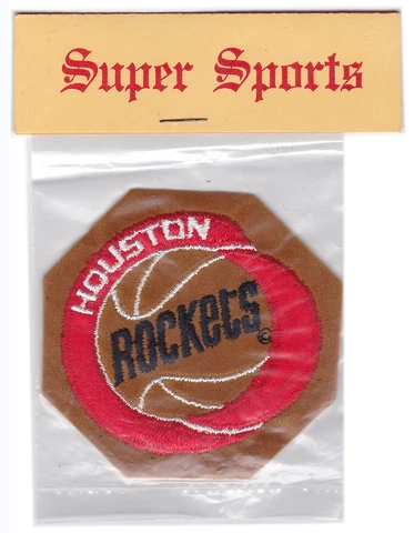 1970'S HOUSTON ROCKETS NBA BASKETBALL VINTAGE 3 1/8" TEAM PATCH MINT IN BAG Cover