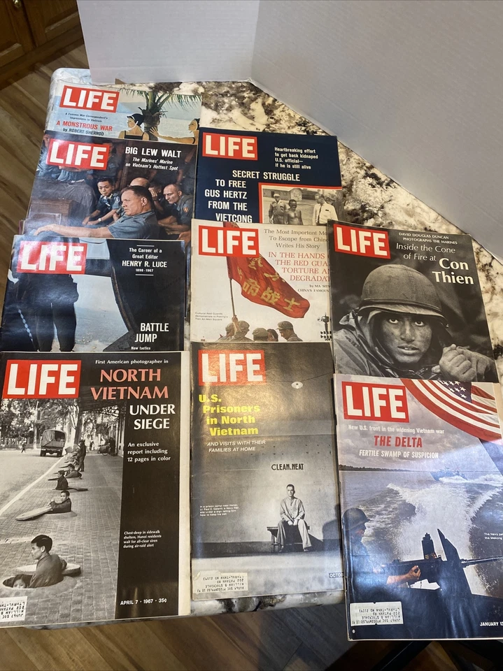 Lot of 1967 Life Magazine ~ Vietnam Front Page Covers - Lot of 9 All 1967 - Image 1 of 4