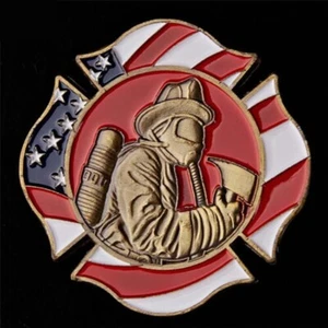 US Fireman Challenge Coin Fire Rescue Operation Firefighters Sammlermünze - Bild 1 von 11