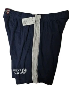 Nwt Y2K Era Phat Farm XL Navy Blue Knit Boxer Shorts Vtg Deadstock Hip Hop 2000s - Picture 1 of 7