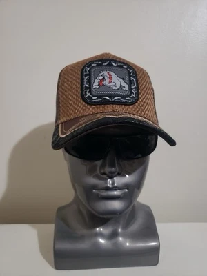 Gorra de béisbol Bulldog Sombrero de paja Malla Camionero SnapBack Estilo occidental Foto 1 de 4
