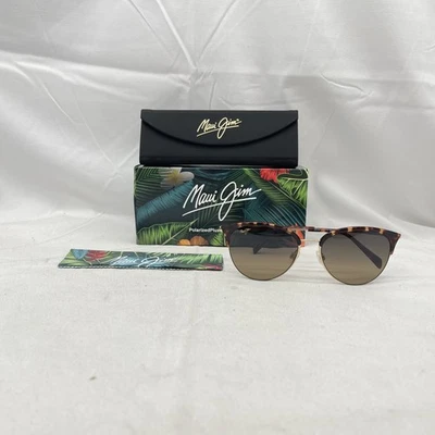 Gafas de sol Maui Jim Olili redondas semi borde polarizadas más 2 degradadas doradas para mujer Foto 1 de 4