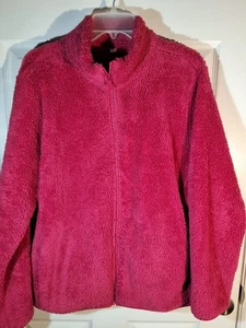 Uniqlo Damen Hot Pink Fleece Zip Jacke Gr. XL Taschen kuschelig warm - Bild 1 von 7