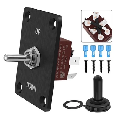 12V Momentary Reverse Polarity Toggle Switch for RV Jack Motor Control - Waterpr - Image 1 of 4