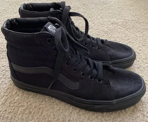 Vans SK8-Hi scarpa da skateboard alta in tela tutta nera da uomo taglia 7,5 donna taglia 9 - Foto 1 di 9