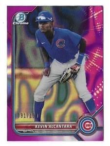 2022 Bowman Chrome - BCP-31 Kevin Alcantara - Fuchsia Refractor #082/199 (Cubs) - Picture 1 of 2