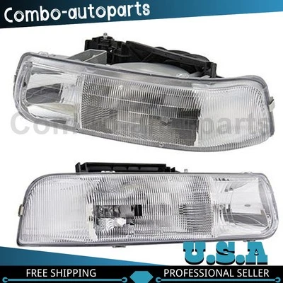 Conjunto de faros izquierdo derecho para Chevrolet Silverado 1999-1999 Foto 1 de 3