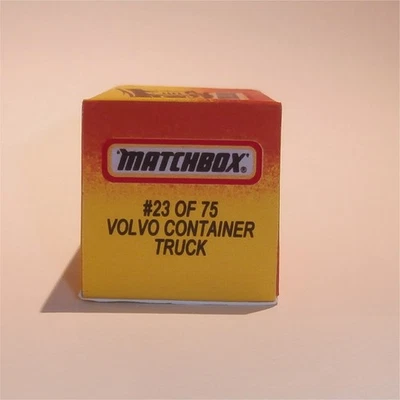 Matchbox Superfast 23 Volvo Container Truck O Style Repro Box - Image 1 of 4