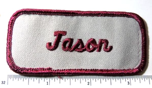 Jason Name Patch Mechaniker Garage Tankstelle Oldtimer Automobile - Bild 1 von 2