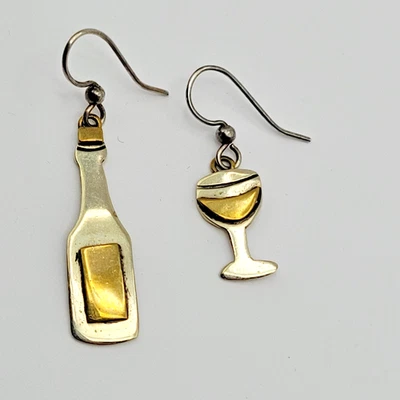Pendientes colgantes de metal mezclados con gota de vidrio para botella de vino Mima & Oly de gran alcance Foto 1 de 4
