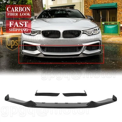 For BMW F32 4 Series M Sport 2014-20 Carbon Fiber Front Bumper Lip & Bumper Fang - Image 1 of 4