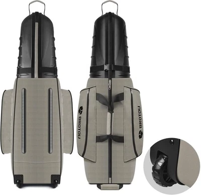 Golf Travel Bags for Airlines with Tank Wheels and ABS Hard Shell Top Golf Club Foto 1 de 4