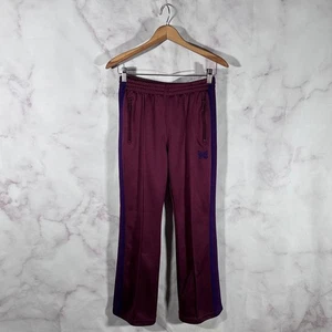 Needles Pleated Burgundy Track Pants Size M Japanese Streetwear - Picture 1 of 7