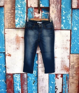 Women's No Boundaries Juniors Curvy Crop Skinny Jeans SIZE 11 Dark Wash - Picture 1 of 9