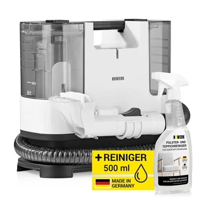 N8WERK Waschsauger Nass Sauger Teppich Polster Reiniger + 500ml Reinigungsmittel - Bild 1 von 4