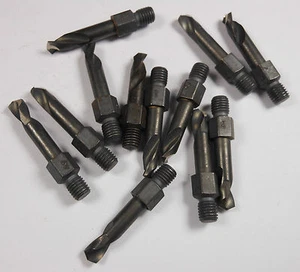 Threaded Shank Short Drills #2 0.2210" HSS 135° 9/16" x 1-1/4" (12 Pcs) - Picture 1 of 2