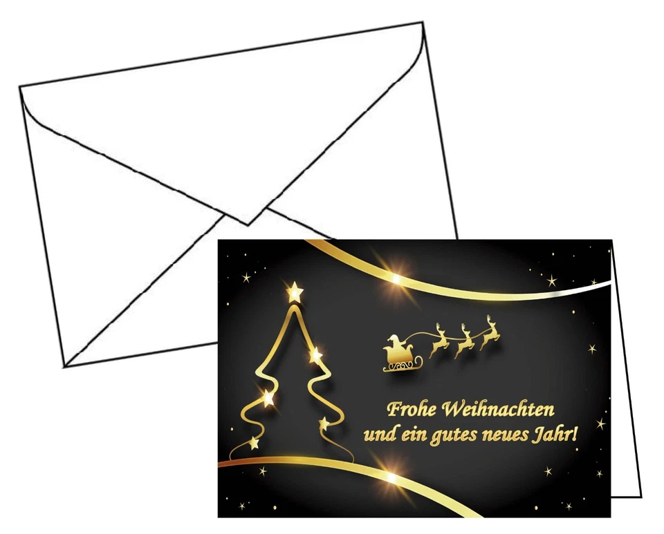 20-500 Weihnachtskarten mit Umschlag Klappkarten Grusskarten BEDRUCKBAR v11 - Bild 1 von 2
