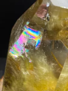2,35 LIBBRE 3A + top raro pelliccia di coniglio naturale campione minerale quarzo cristallo + supporto - Foto 1 di 9