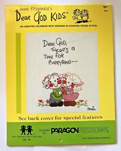 Anne Fitzgerald's Dear God Kids Undated Calendar w Cross Stitch Designs - Picture 1 of 6