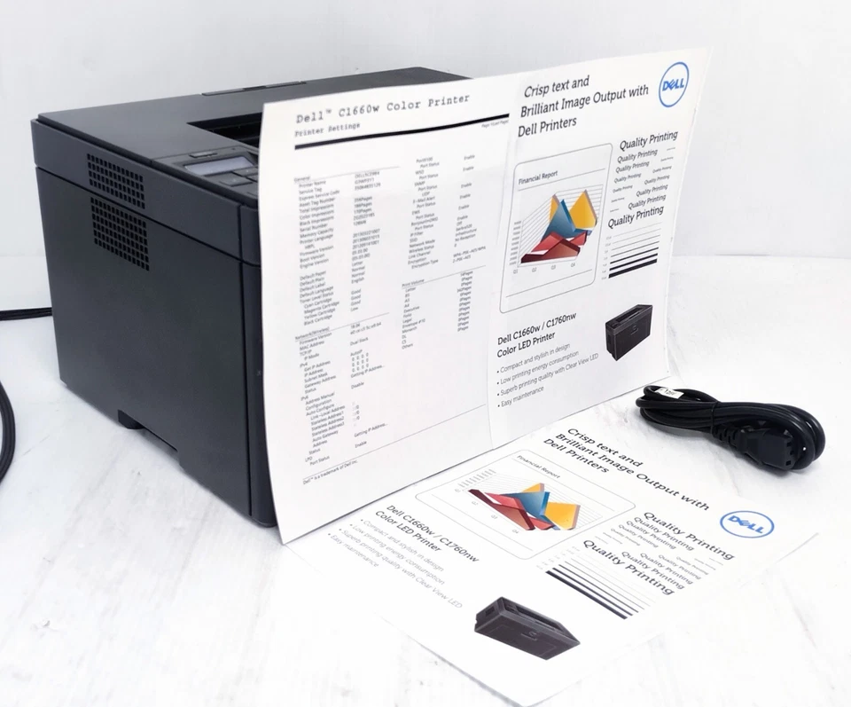 DELL c1660w Color Laser printer 356 Page Count Only  - Image 1 of 4