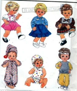 Cut Craft Sewing Pattern Doll Clothing for Doll sized 17” 18” (Cabbage Patch) - Picture 1 of 2