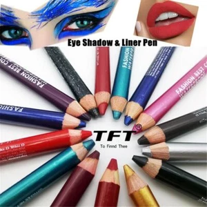 Pencil with Sharpener Highlighter Pigment Matte Waterproof Eye Shadow&Liner Pen - Picture 1 of 18