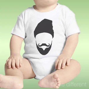Body Neonato Unisex Barba Baffi Mustache And Beard Idea Regalo - Picture 1 of 1