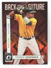 #/99 🚨 2016 Donruss Optic Back to the Future #BF4 Yoenis Cespedes