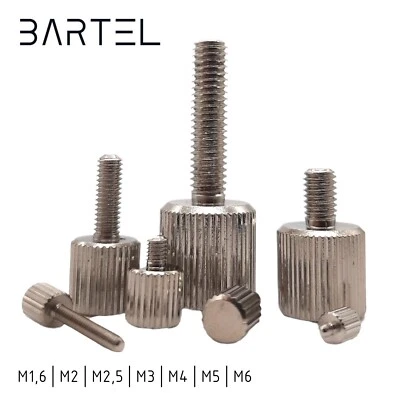 Rändelschraube Typ A | Messing vernickelt | hohe Form | M1,6 - M6 - Bild 1 von 3