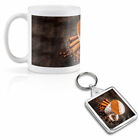 Mug & Square Keyring Set - Cinnamon Spiced Latte Coffee Cafe  #16529