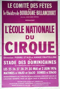 affiche originale - Ecole nationale du cirque - 1976 - Boulogne Billancourt - Picture 1 of 1