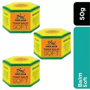3x 50g Tiger Balm Soft Ointment Relief Headaches Stuffy Nose Muscular Ache Neck - Picture 1 of 12